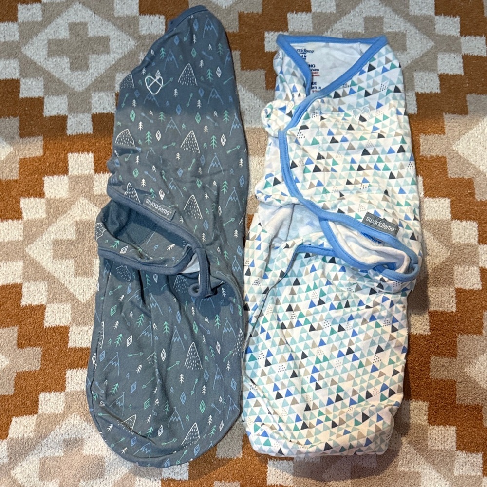 SwaddleMe Kids Pajamas Sleep Sacks - Blue and White